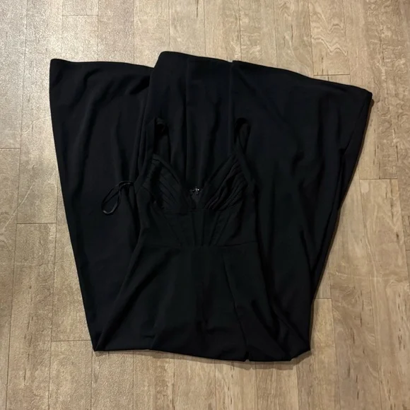 Windsor Long Black Floor Length Dress Corset Top Size Small - Picture 1 of 4